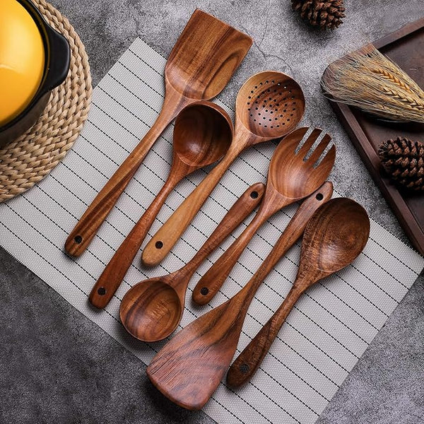Wood Craft Utensils™ 7pc set - 50% OFF Today Only